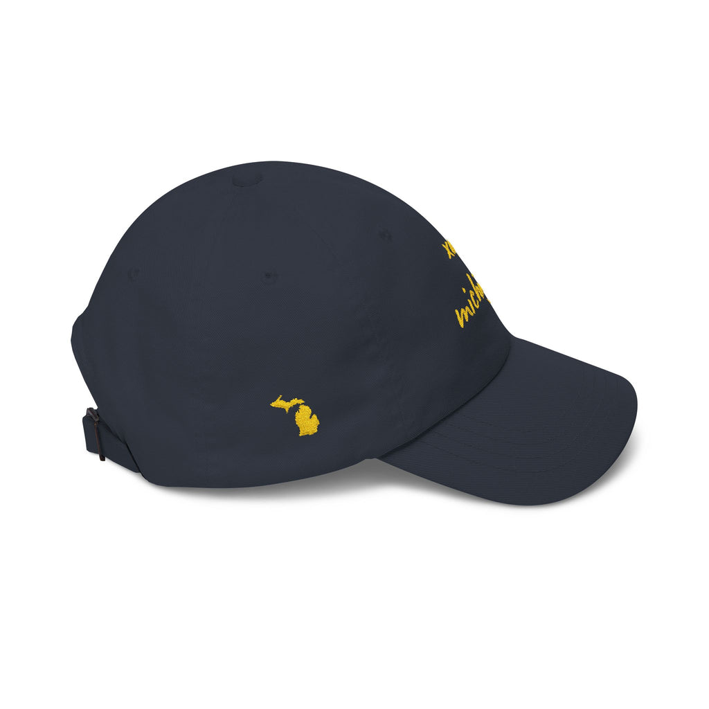 xo, michigan cap / maize + blue