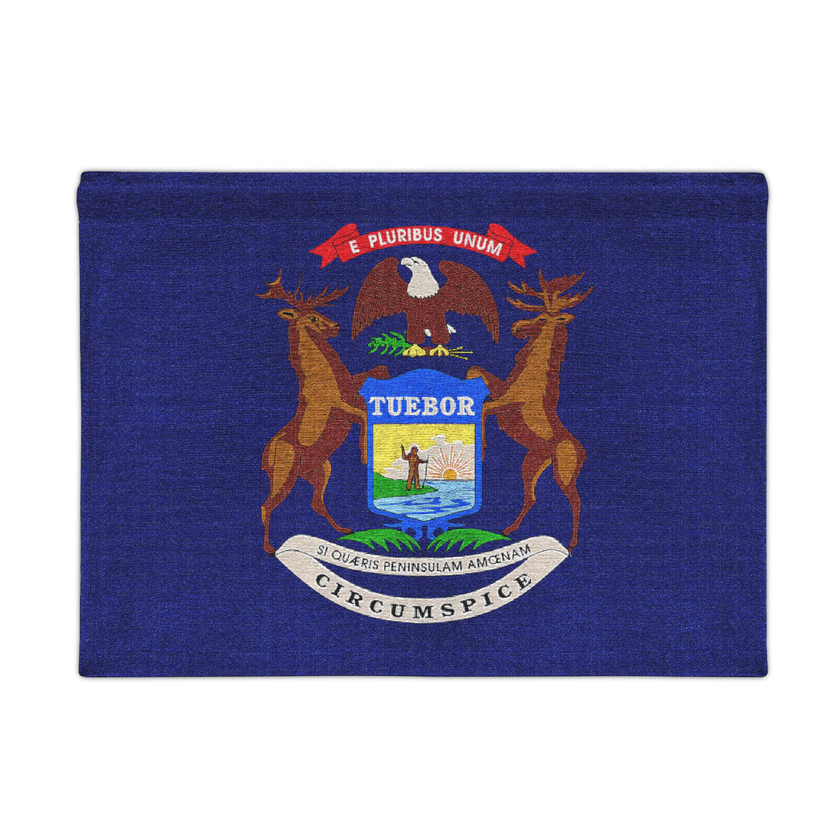 Michigan Flag woven tapestry