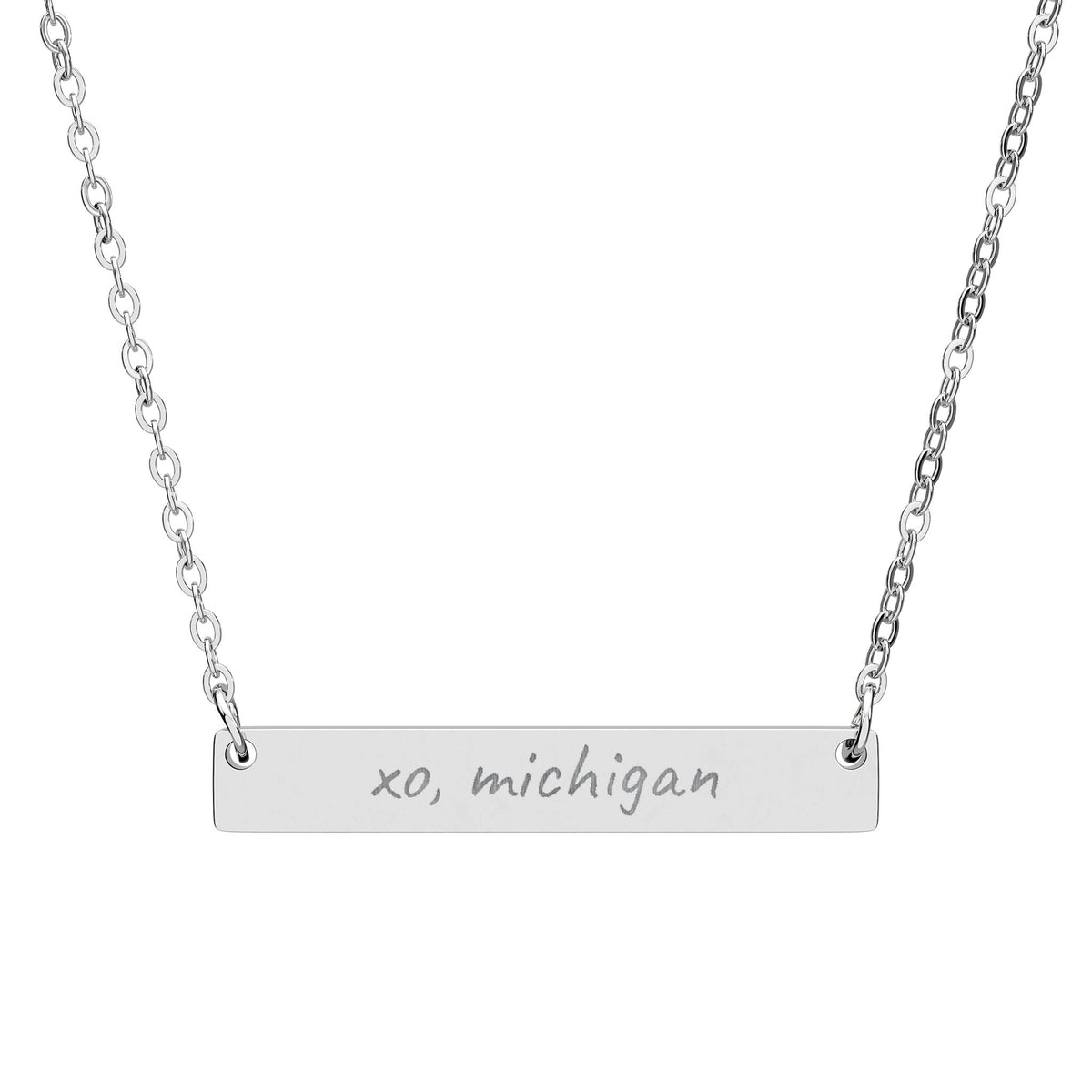 michigan bar necklace