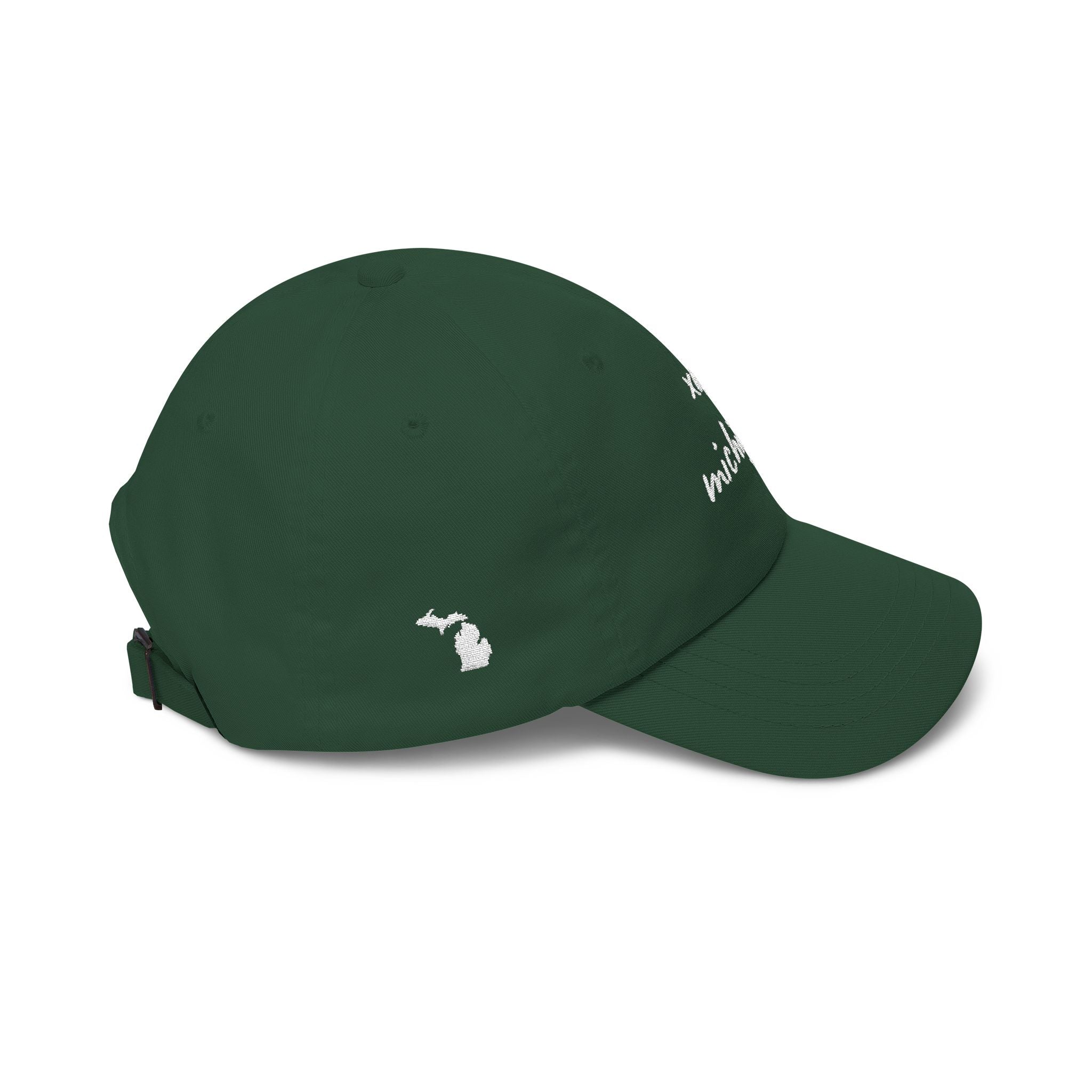 xo, michigan cap / green + white