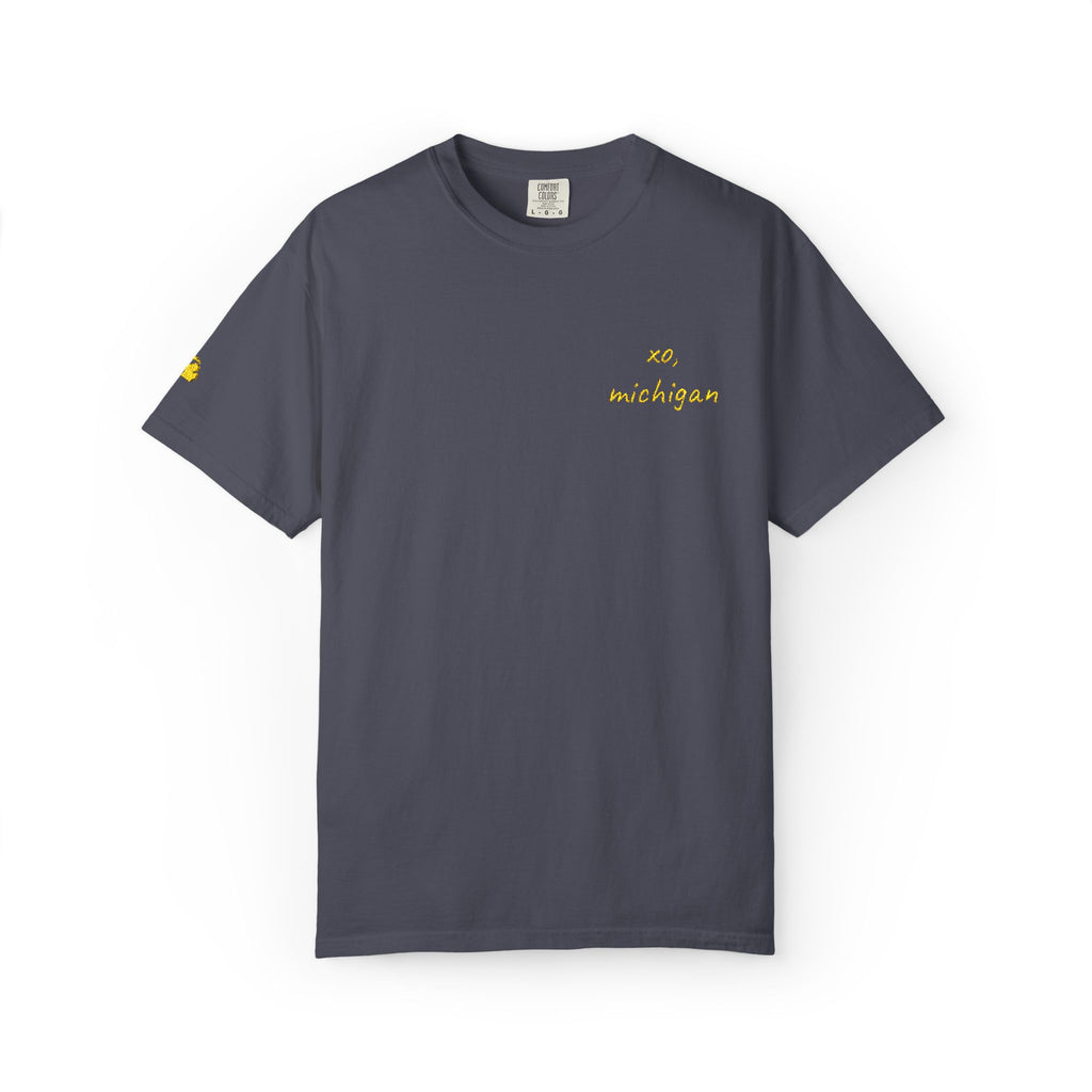xo, michigan tee / maize + blue