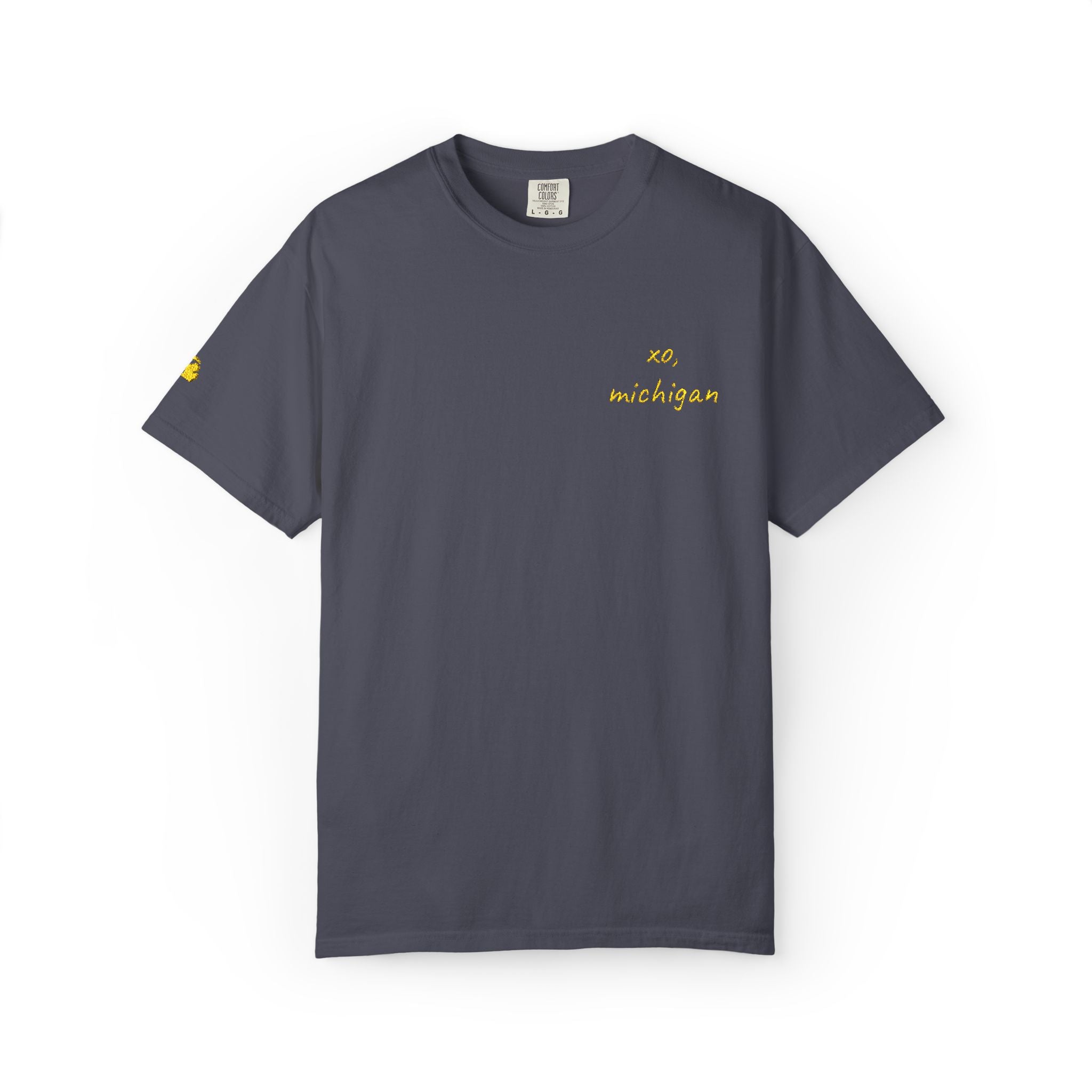 xo, michigan tee / maize + blue