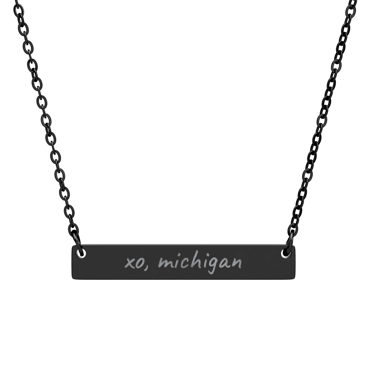 michigan bar necklace