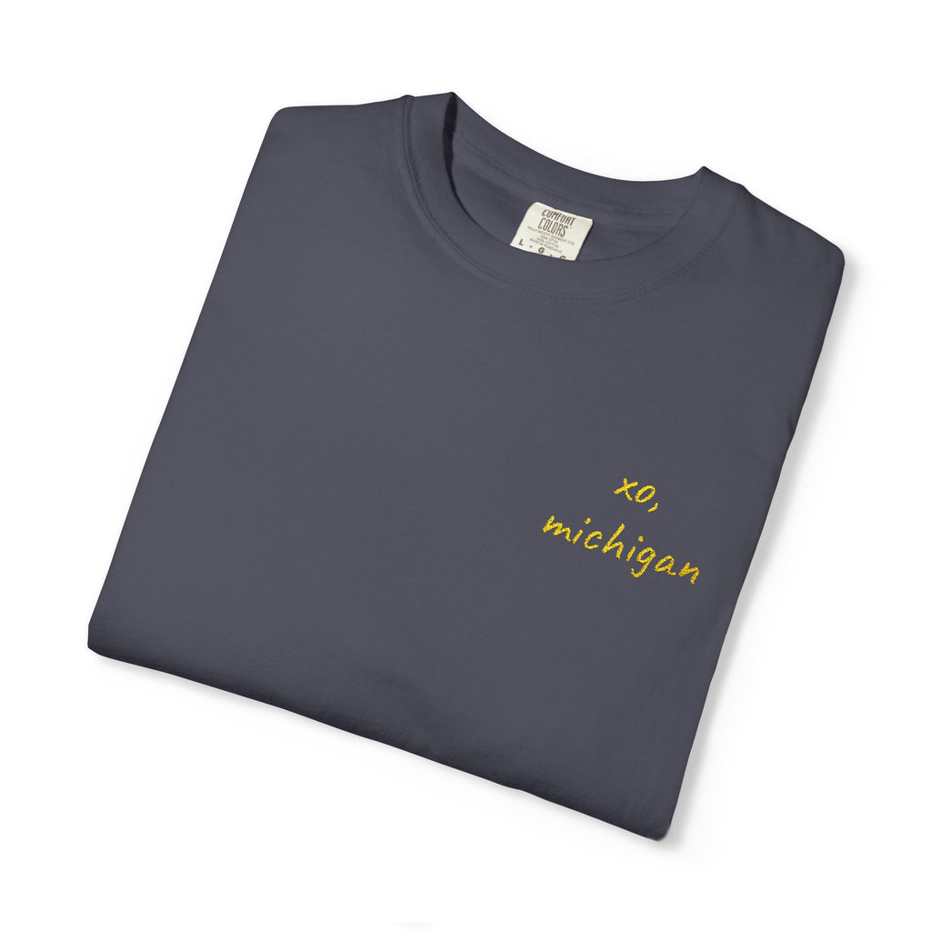xo, michigan tee / maize + blue