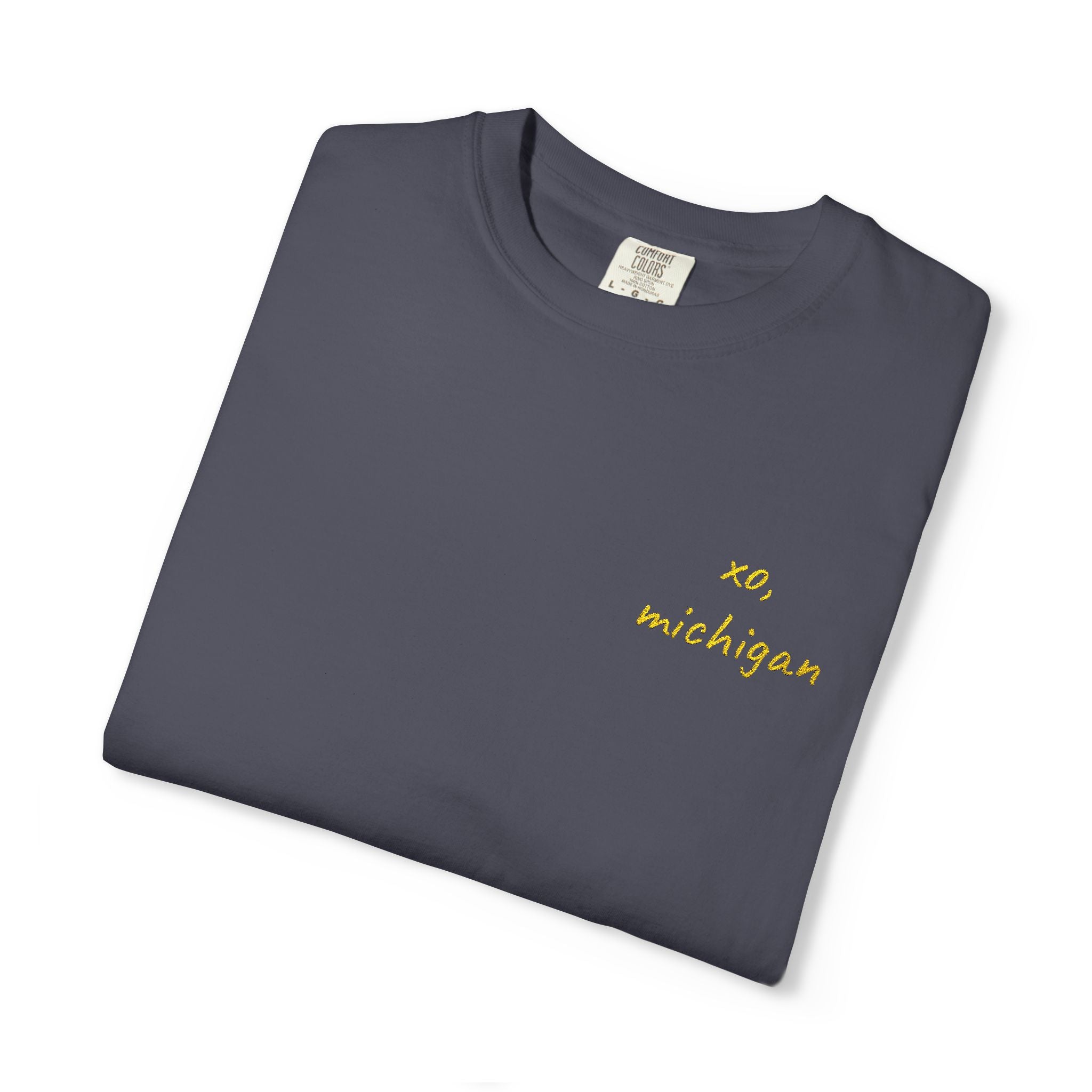 xo, michigan tee / maize + blue