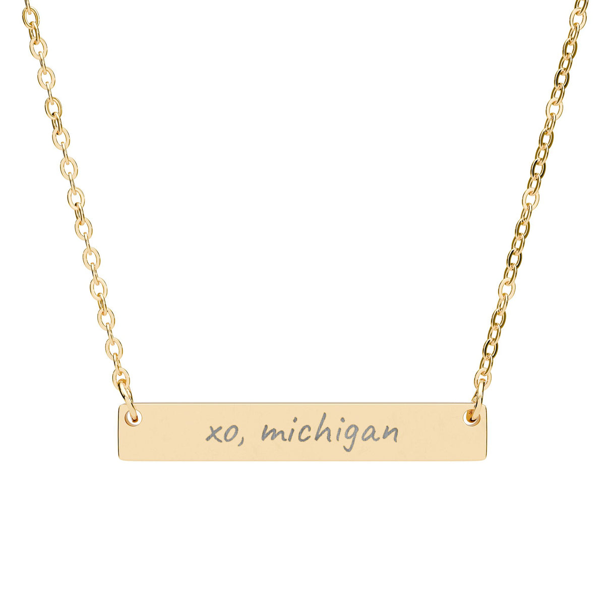 michigan bar necklace