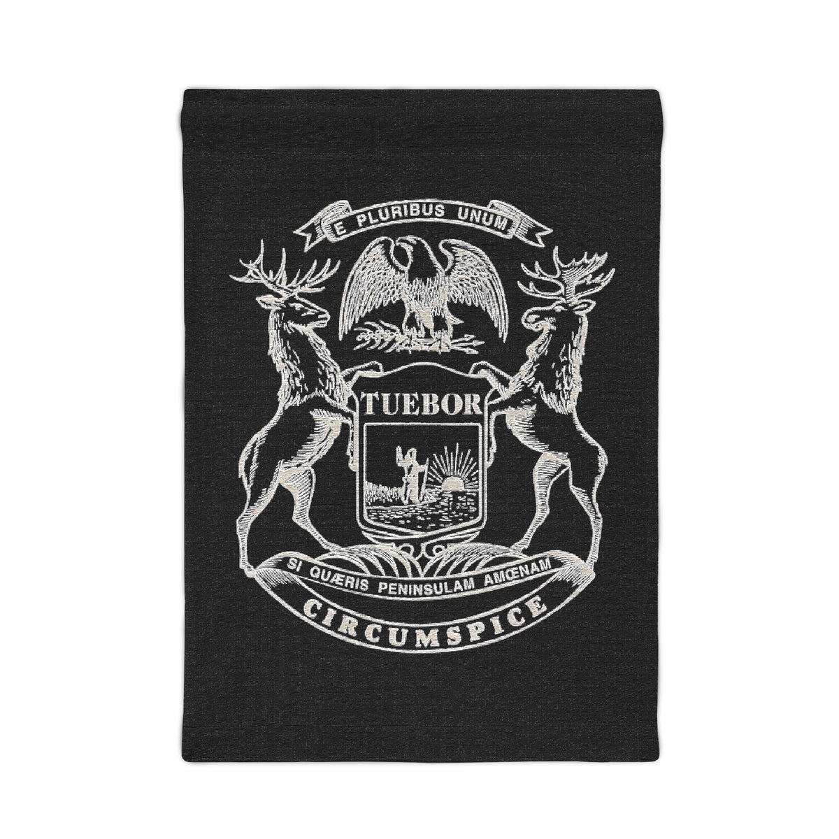Michigan Coat of Arms woven tapestry