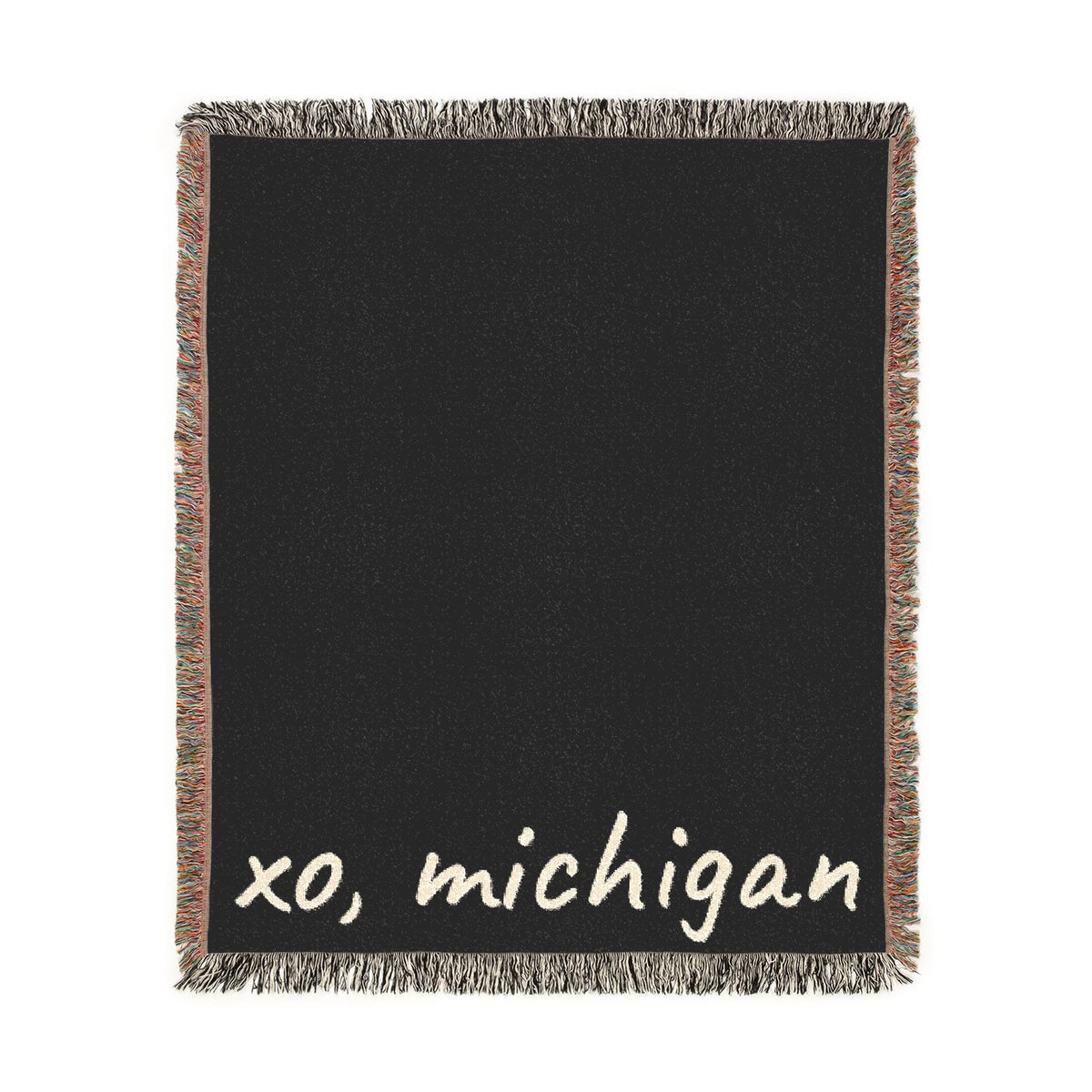 michigan woven blanket