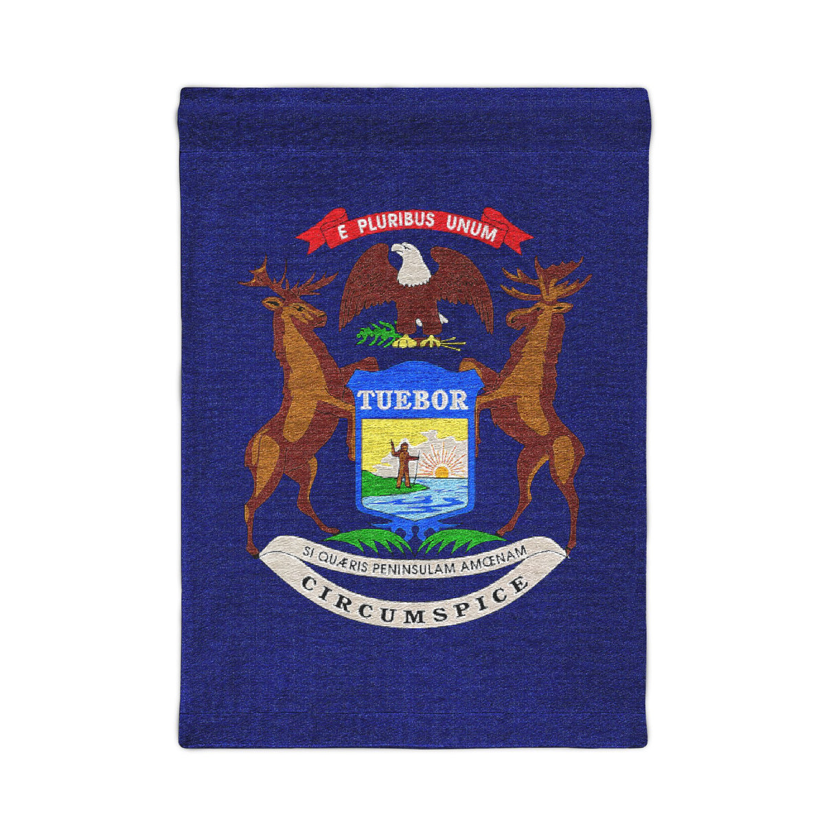 Michigan Flag woven tapestry