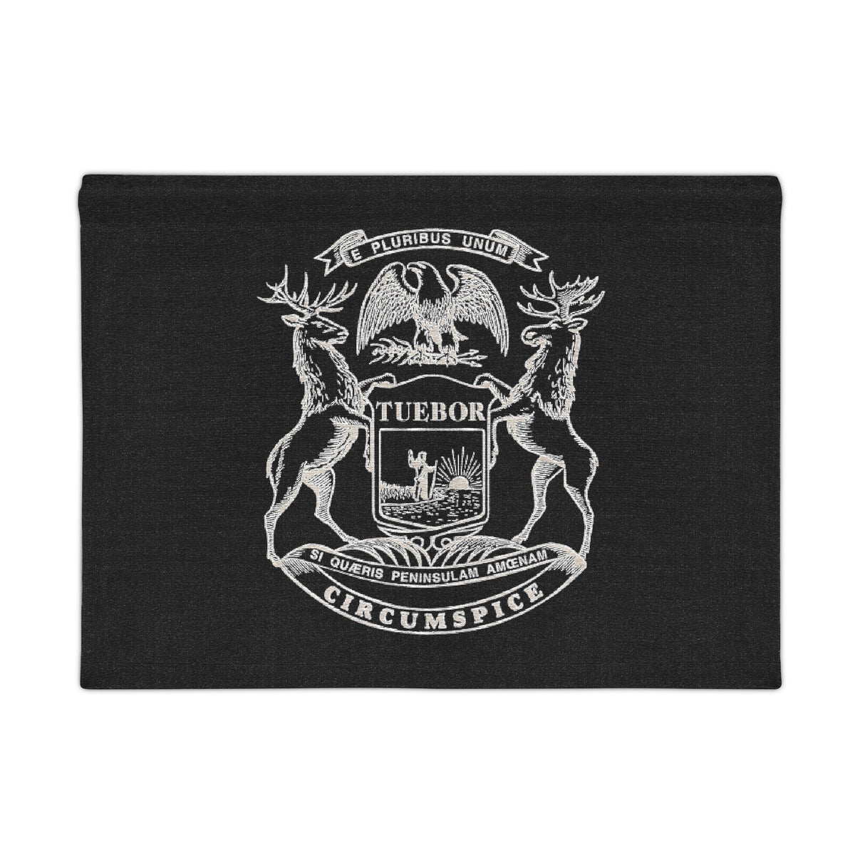 Michigan Coat of Arms woven tapestry