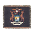 Michigan Flag woven blanket